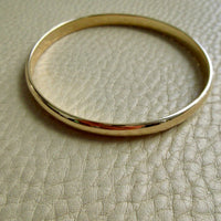 SOLID! 30 gram Vintage 14k Gold Bangle Bracelet – 8 Inch Interior Circumference