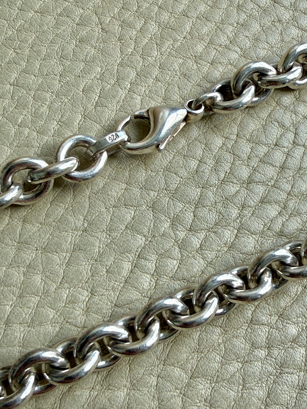 YUM! Chubby Sterling Silver Cable Chain Necklace - 19.8 inch length