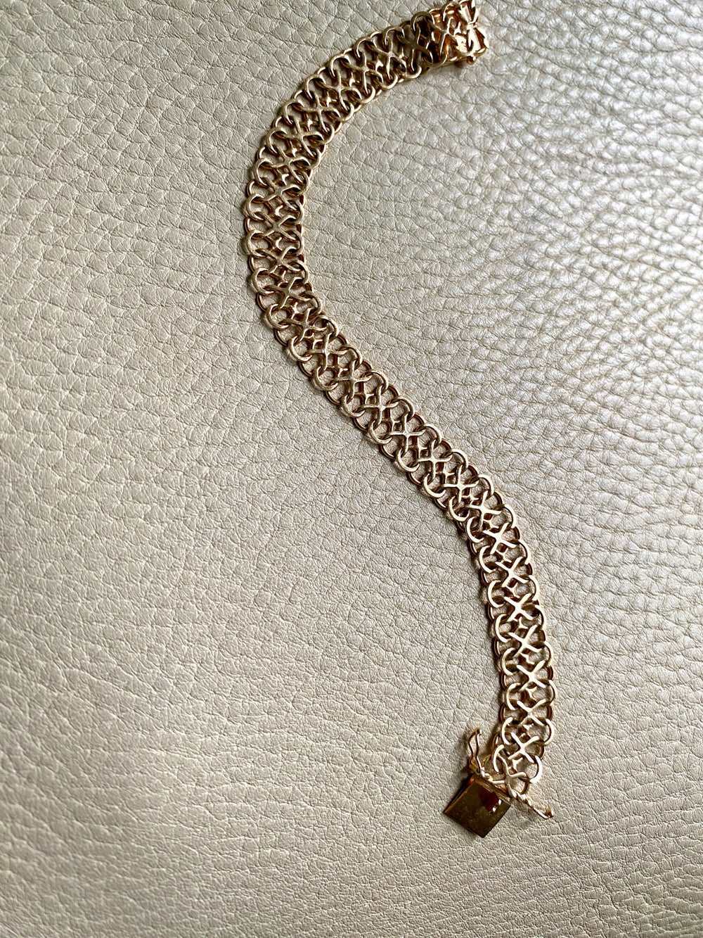 Unique! Figure 8 link bracelet in 18k gold - Swedish vintage 1977 - 7.9 inch length