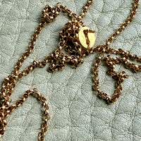 18k Gold Vintage Rolo Chain Necklace – 15.75 Inch length