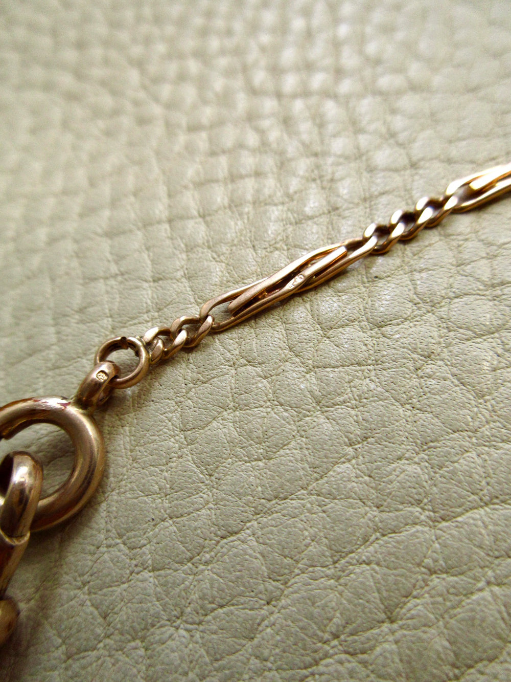 Rosy 14k Gold Bar and Curb Watch Chain Necklace - 16.7 inch length