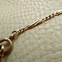 Rosy 14k Gold Bar and Curb Watch Chain Necklace - 16.7 inch length