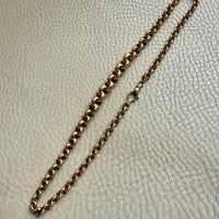 Vintage Chubby Graduated Rolo Link Necklace 18k Gold – 18.25 Inch Length