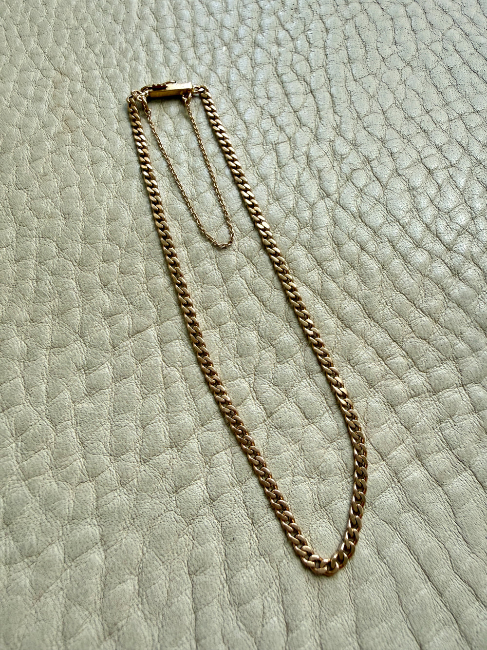 Silky Slender Vintage Swedish 18k Gold Curb Link Bracelet – 7.5 Inch Length