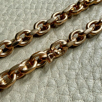 YUM! 1979 Swedish Vintage 81g Biker Link Chain Necklace 18k Gold – 24 Inch Length