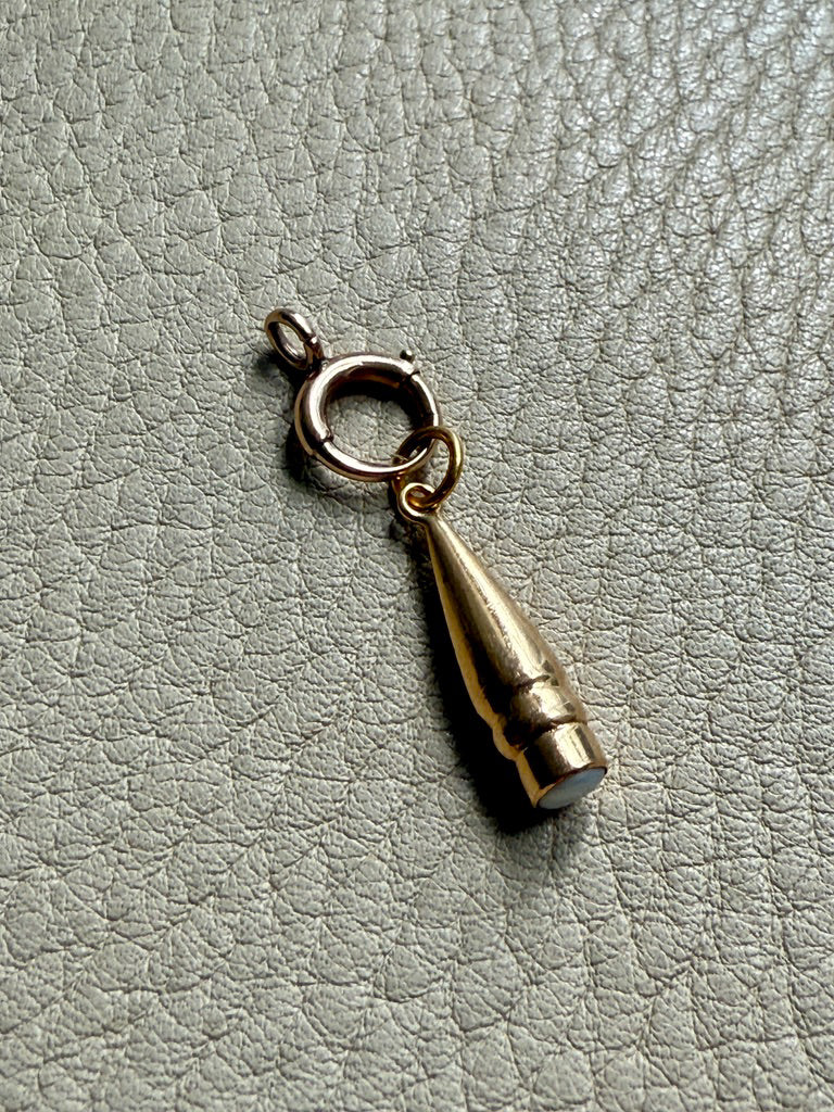 Antique Victorian era 10k gold clasp connector with bail - Excellent for your charms/pendants