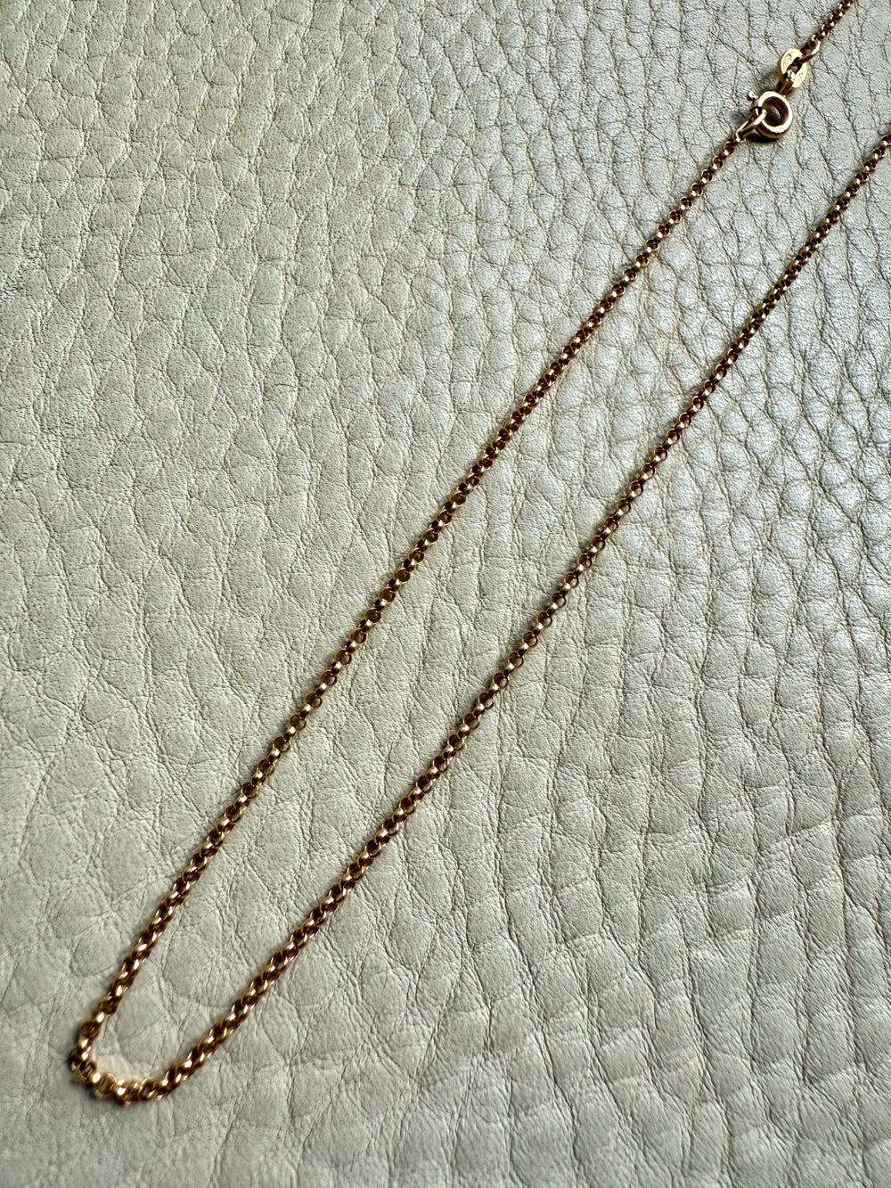 Italian vintage 18k gold rolo link necklace by Balestra - 17 inch length