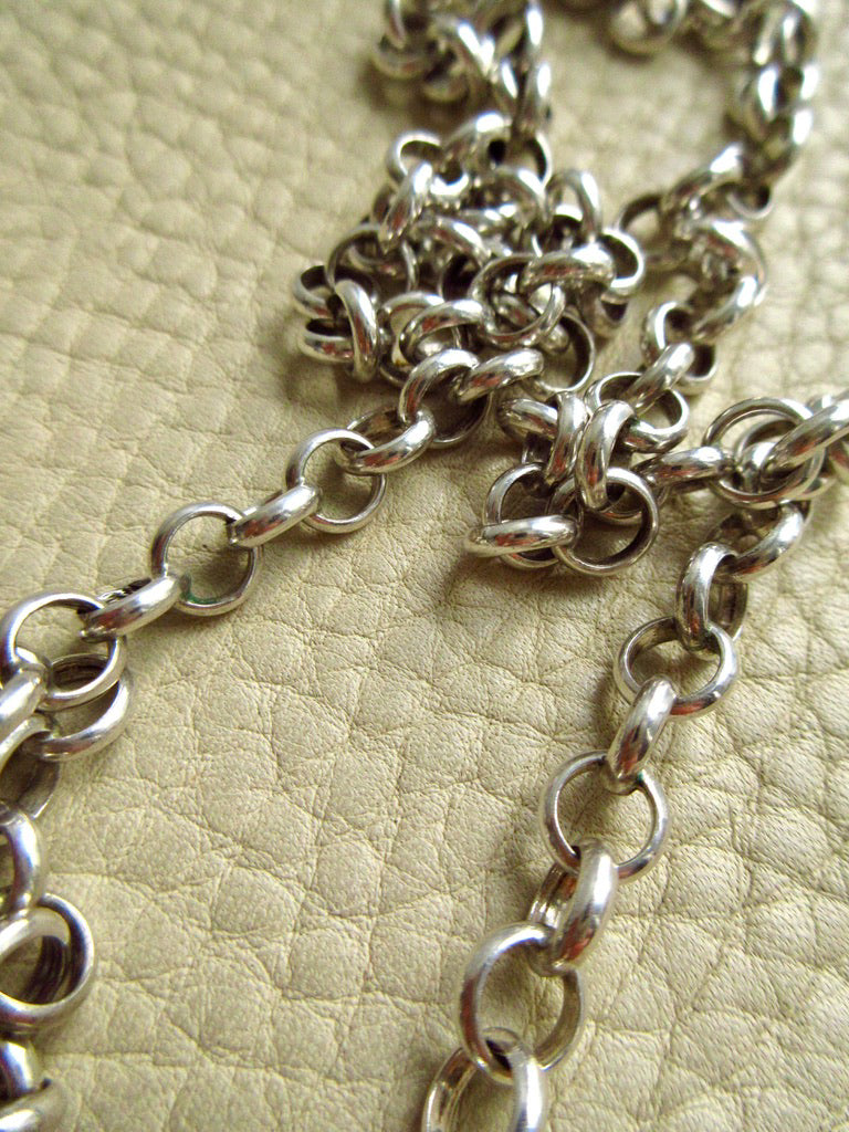 1941 Vintage Swedish Silver Lariat Rolo Necklace – 26.5 Inch Adjustable Length