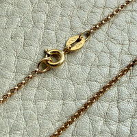 18k Gold Vintage Rolo Chain Necklace – 15.75 Inch length