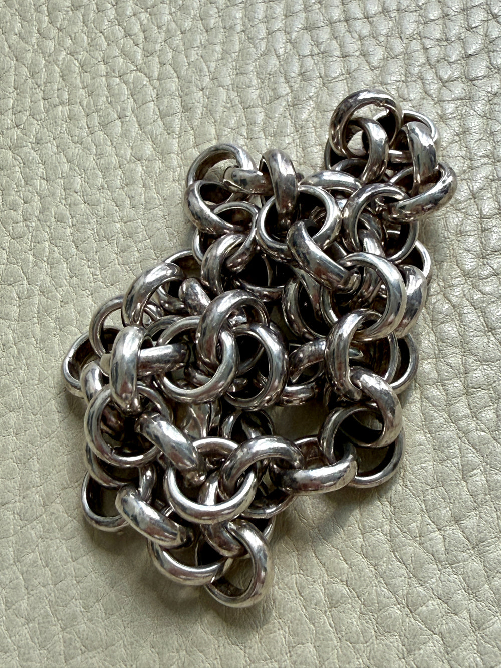 Chunky Chubby Sterling Silver Vintage Rolo Link Necklace – 18 Inch Length