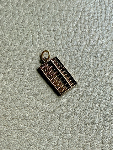 14k Gold Vintage Articulated Abacus charm or pendant