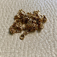 Vintage 18k gold pressed curb link necklace - 17.7 inch length