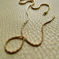 Vintage French Virola Link Chain Necklace 18k Gold – 15.75 Inch length