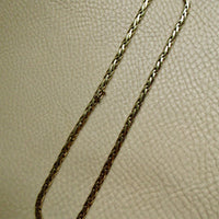Vintage 14k Gold Smooth Braided Half Round Necklace - 18.5 inch