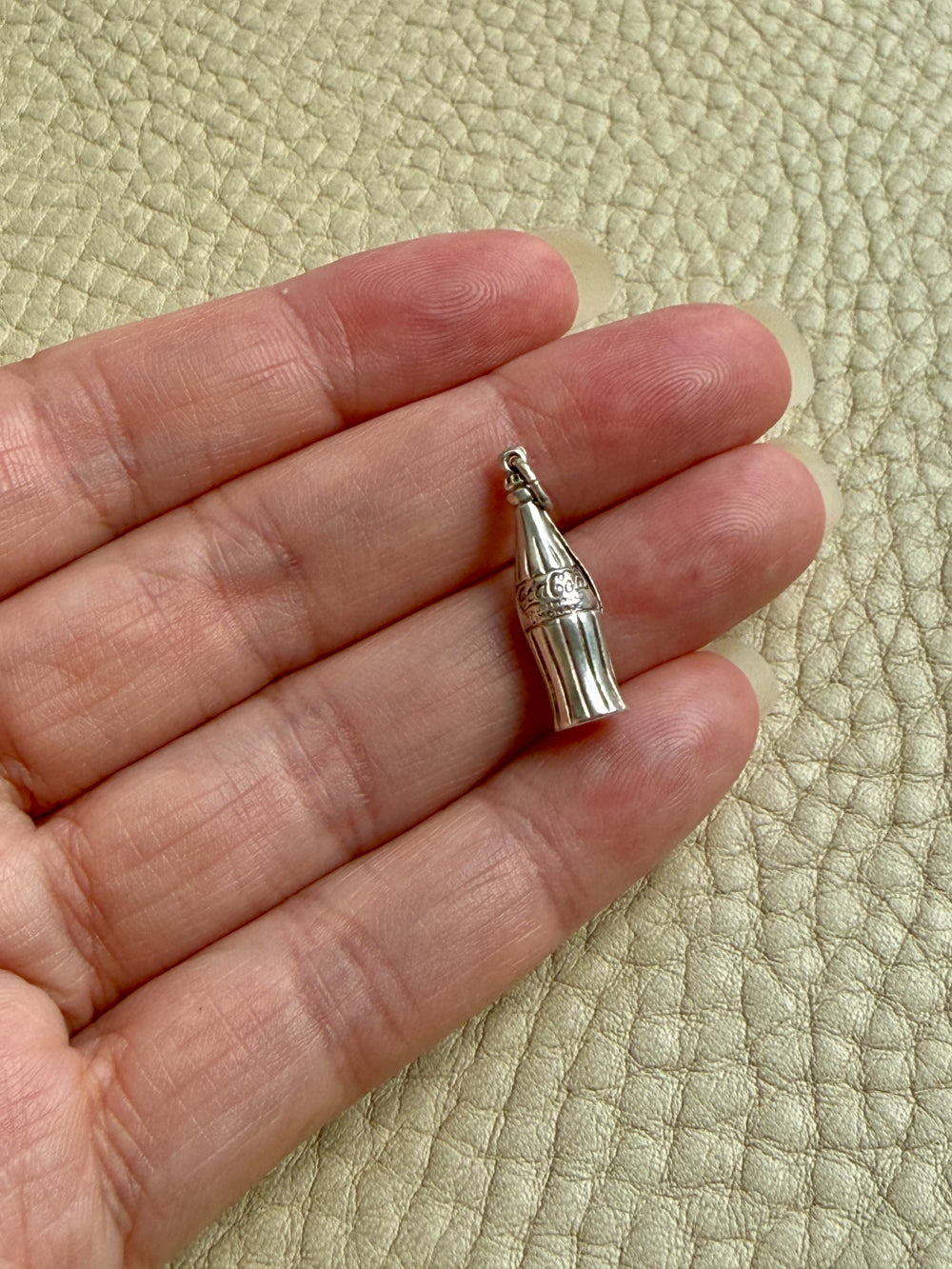 Vintage Silver Coca-Cola Charm or Pendant – 1 inch