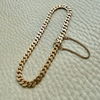 1930 Swedish Vintage Gold Curb Link Bracelet 18k Gold – 8 Inch Length