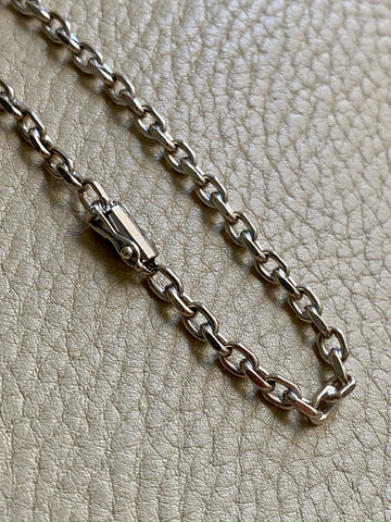 Bent Larsen 14k White Gold Biker Link bracelet - 7.8 inch length