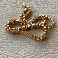 Exquisite 14k gold Danish Leaf Link necklace - geneva variation - by Jens Poul Asby