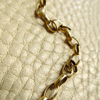 9k Gold English Oval Link Necklace - 17.75 inch length