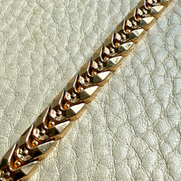 Chevron Dimensional Link Bracelet in 18k Gold - Vintage Midcentury era - 7.3 inch length