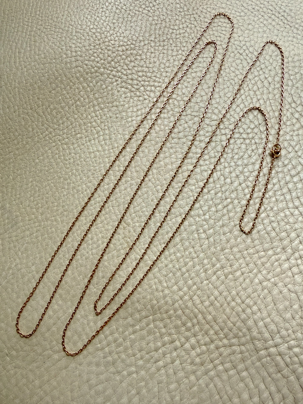 Dated 1899 - 18k gold Antique Longuard chain - 30.5 inch doubled necklace length