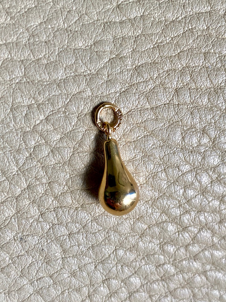 Vintage Swedish 18k gold droplet pendant, Maker NSE