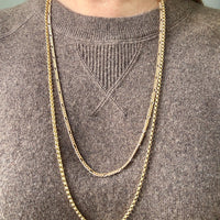 1986 Figaro Curb Link Variation Long Necklace in 18k Gold - 27.7 inch length