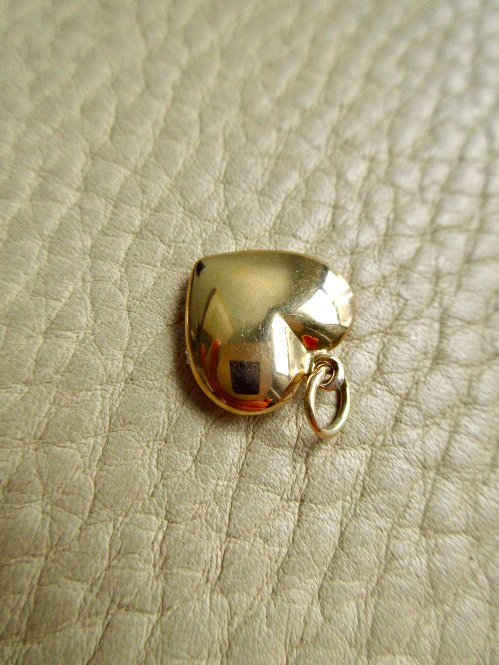 Vintage Puffy 14k Gold Heart Charm – 0.75 inch
