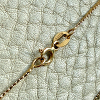 Vintage Italian 14k Yellow Gold Mirrored Heart Link Chain Necklace – 15.75 inch length