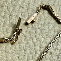 VERY FINE Vintage Byzantine Link Necklace in 14k gold - 19.5 length