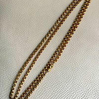 1834 Antique Long Length Rolo Link Necklace 22k Gold - 54.3 inch length