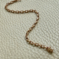 1960s era Vintage Danish 14k Gold Biker Chain Bracelet – 7.75 Inch Length
