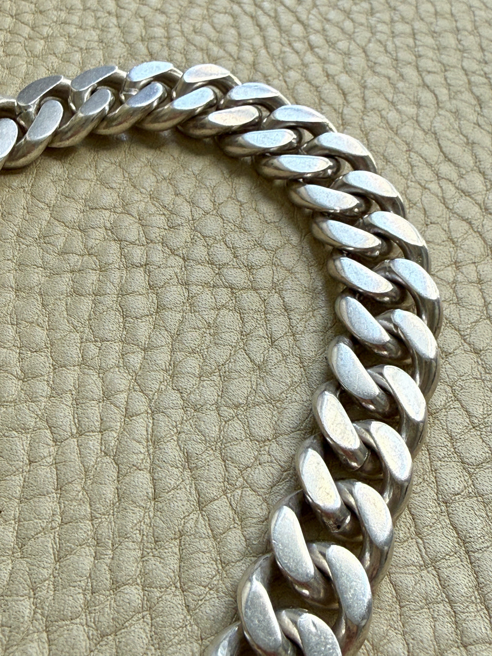 158 gram Vintage Colombian Solid Silver Curb Link Chain Necklace – 18 Inch Length