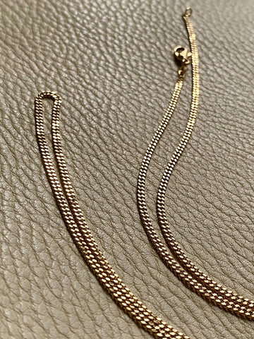 A Classic! - Balestra Italian vintage - 18k gold Long curb necklace - 31.3 inch length