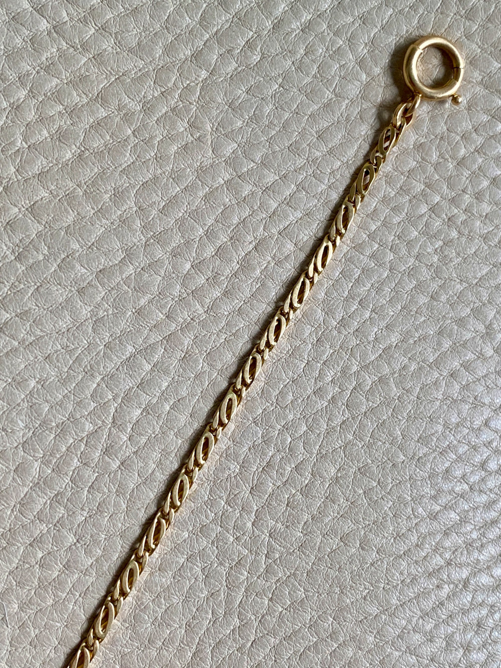 Swedish Vintage Watch Chain - bracelet or necklace extender in 18k gold - 9.25 inch length