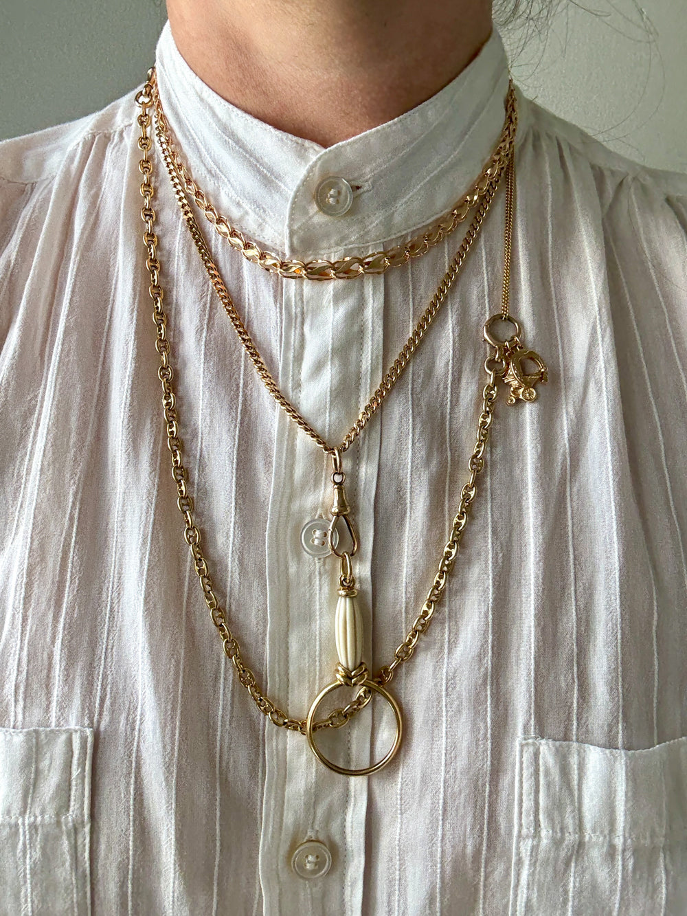 Mariner Link 18k Gold Watch Chain Necklace - 15.5 inch length