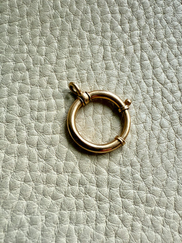 18k Gold Antique Large Bolt Clasp - Excellent for your Pendants/Charms