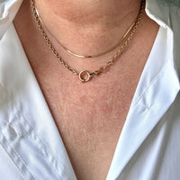 Antique Swedish 18k Gold Oval Link Watch Chain Necklace – 17.25 Inch Length