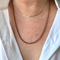 Antique British 18k Gold Belcher Chain Necklace – 21.25 Inch Length