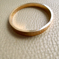 1960s era Vintage Danish 14k Gold Hinged Bangle Bracelet – 7 inch Interior Circumference
