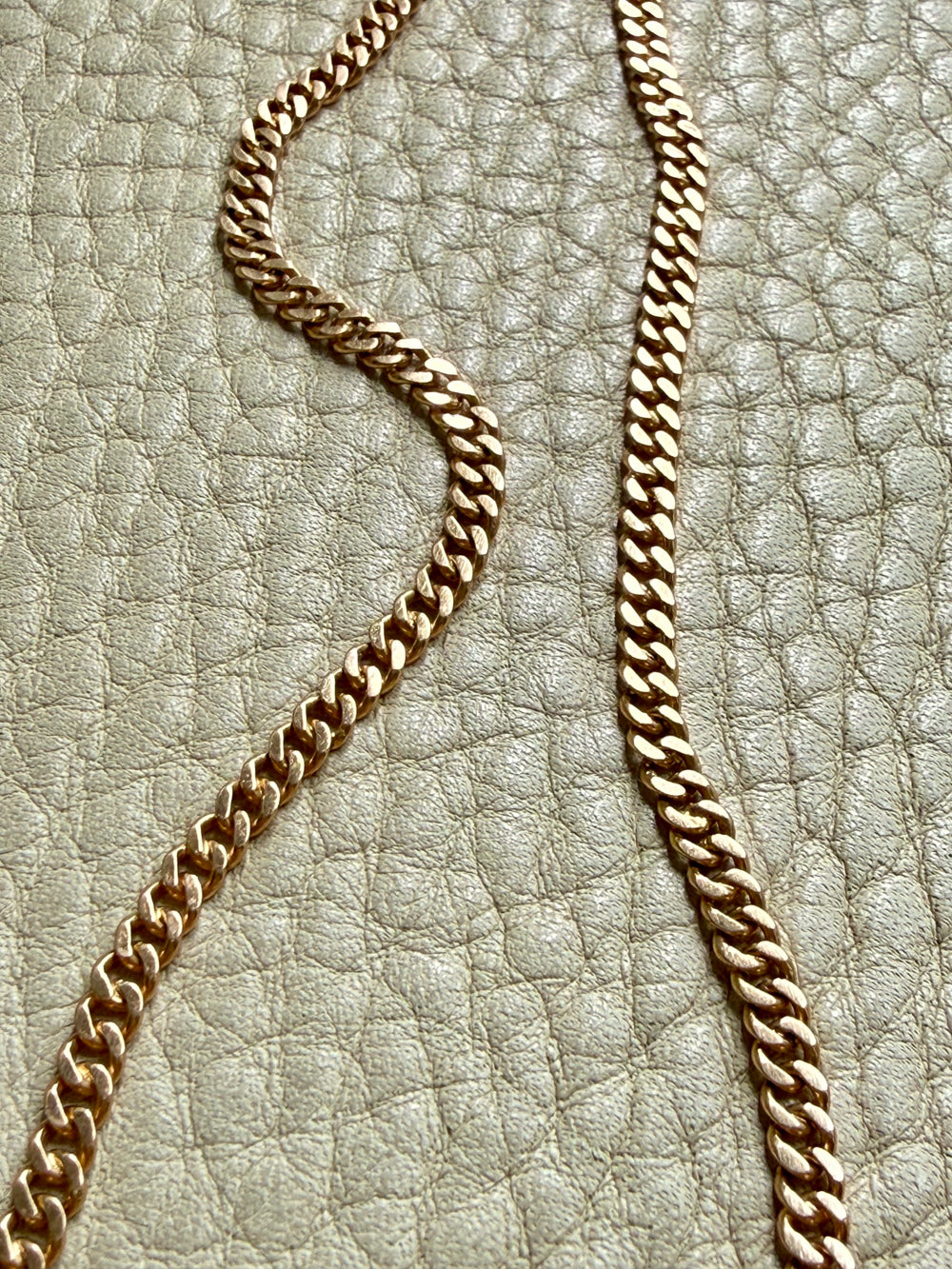 1943 Swedish Vintage Gold Curb Link Watch Chain Necklace 18k Gold – 16 Inch Length
