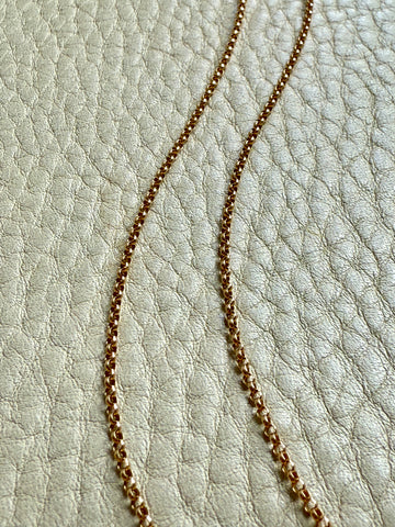 Italian vintage 18k gold rolo link necklace by Balestra - 17 inch length