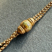 18k gold victorian era rolo link longuard necklace with slider penelopepenelope.com