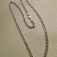 Vintage Italian Sterling Silver Mariner Link Chain – 31.25 Inch Length