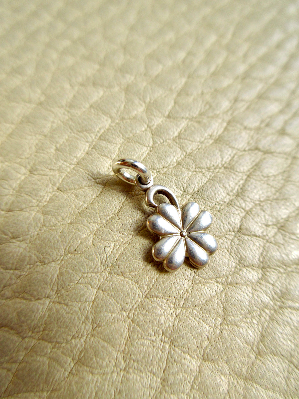 Vintage Silver Lucky Clover Charm or Pendant