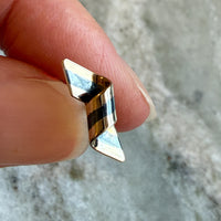 Vintage Curled Striped Ribbon Earrings 14k Gold & Silver – Paul Morelli