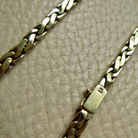 Vintage 14k Gold Smooth Braided Half Round Necklace - 18.5 inch