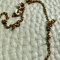Italian vintage 18k gold rolo link necklace by Balestra - 17 inch length