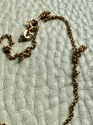 Italian vintage 18k gold rolo link necklace by Balestra - 17 inch length