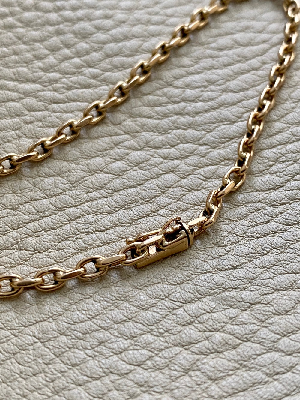 18k gold anchor link bracelet Danish antique early 1900s era